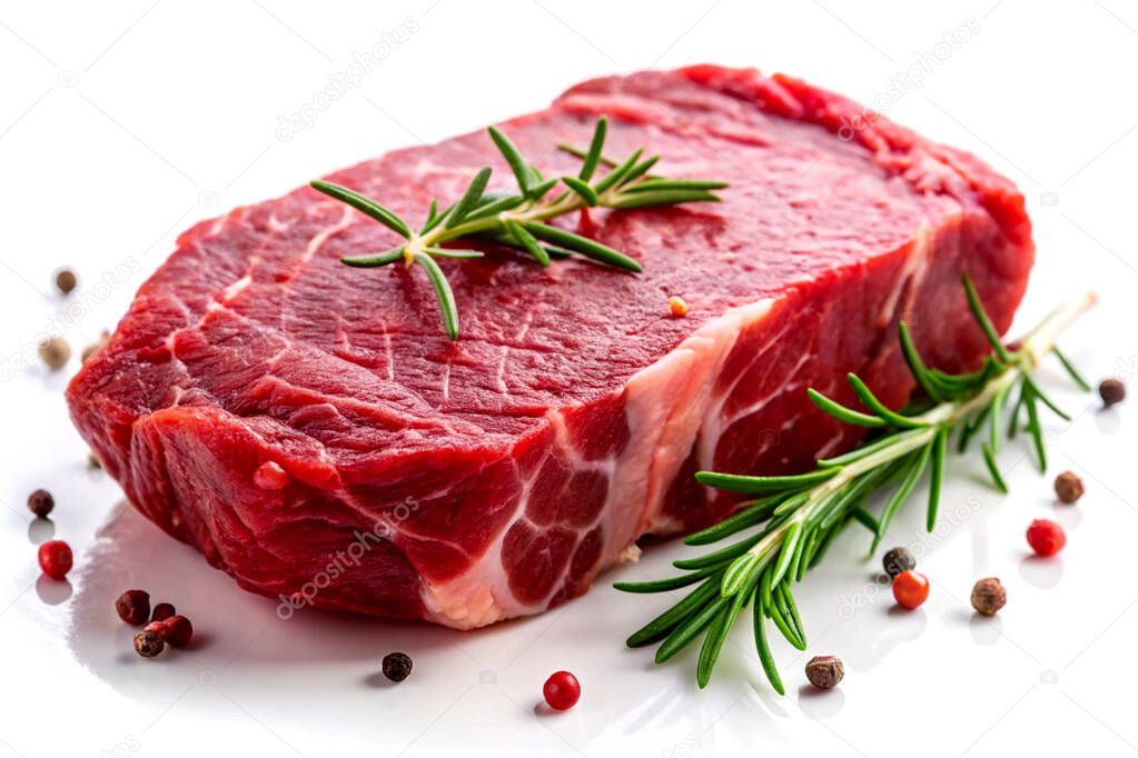 Frisches Fleisch und Gewürze auf einem Schneidebrett